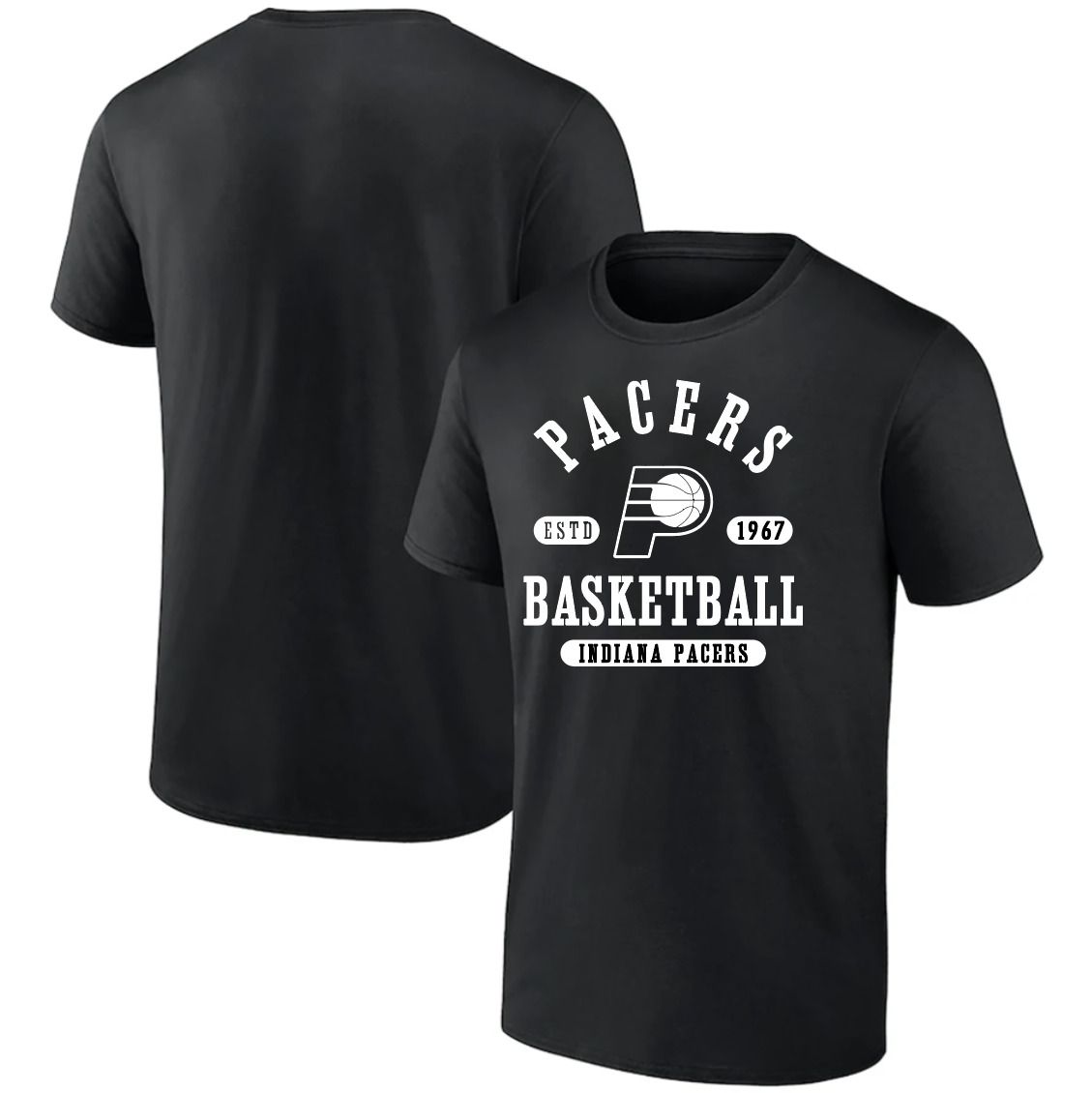 Men 2025 NBA Indiana Pacers Black T shirts style 041->nba t-shirts->Sports Accessory